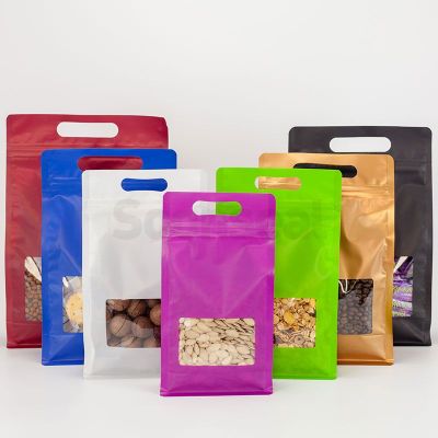 Large Produce Packaging, Apple Bags, Flat Bottom Zipper Pouches