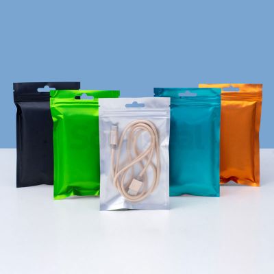 Colorful Matt Aluminum 3 Side Seal Pouch With Full Window