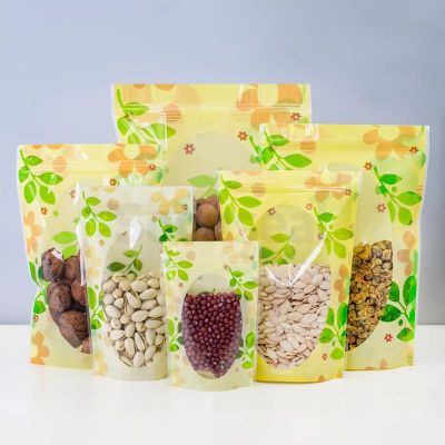 Tricolor Printed Stand Up Pouch With Window