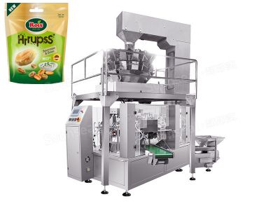 Nuts Zipper Pouch Bag Rotary Packing Machine With Multihead Weigher