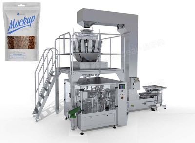 Automatic Coffee Bean Stand Up Pouch Granules Rotary Packing Machine