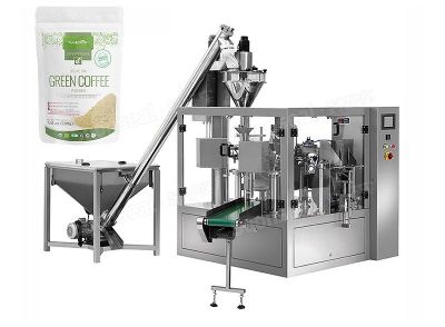 Coffee Powder Premade Pouch Doypack Fill And Seal Machine With Screw Feeder