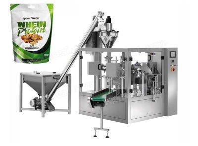 Automatic Rotary Protein Powder Stand Up Pouch Packing Machine
