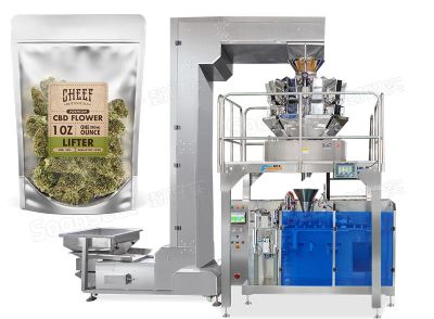 Horizontal Premade Pouch Packing Machine With 4 Linear Weigher For Cannabis