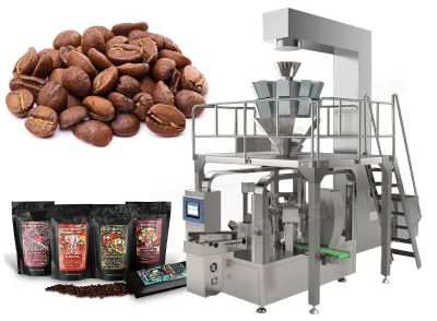 High Speed Rotary Doypack Packing Machines With Multi Weigher For Coffee Bean