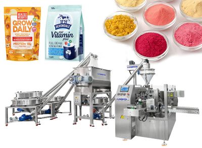 Fully Automatic Spice Powder Rotary Filling Doypack Machine Line