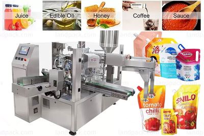 Automatic Liquid Rotary Spout Pouch Filling And Sealing Machine