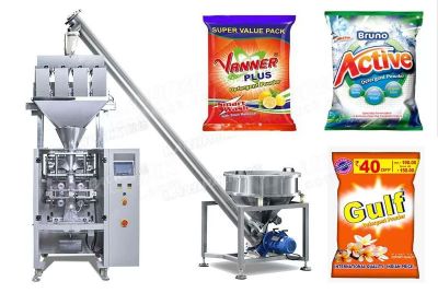 Vertical Automatic Washing Powder Bag Packing Machine With 4 Liear Weigher