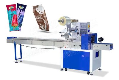 Automatic Lollipop Ice Cream Popsicle Flow Packing Machine