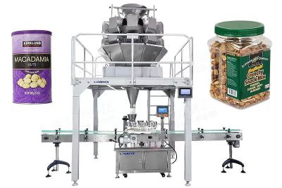 Multihead Weigher Automatic Nuts Bottle Filling Machine