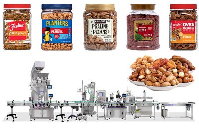 Automatic Nuts Bottle Weighing Filling Capping And Sealing Machine
