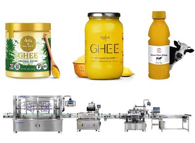 Full Automatic Ghee Filling Capping Labeling Production Line