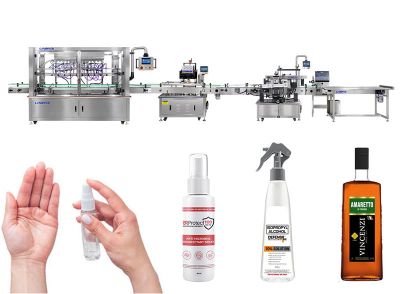 Automatic Alcohol Liquor Filling Capping Labeling Line With Inkjet Printer