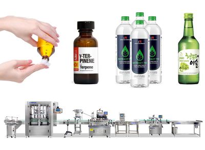 High Precision Automatic Alcohol Bottle Filling Line With Weight Detector