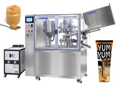 Automatic Peanut Butter Tube Filling Sealing Machine With Cooler