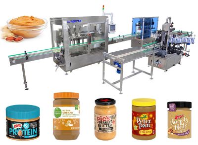 High Precision Peanut Butter Plastic Jar Tracking Filling Capping Labeling Line
