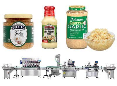 Automatic Garlic Paste Plastic Glass Bottle Jar Filling Capping Labeling Machine Line