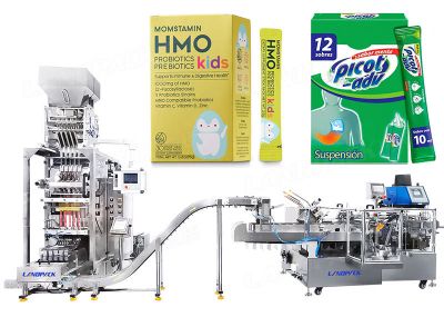 Automatic Multi Lane Pharma Powder Stick Pack Packaging Boxing Production Line