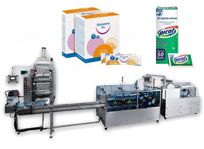 Automatic Multi Lanes Pharmaceutical Powder Filling Machine Cartoning Line System