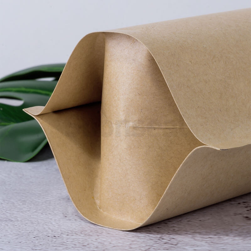 Kraft Paper Stand Up Pouch With Clear Window