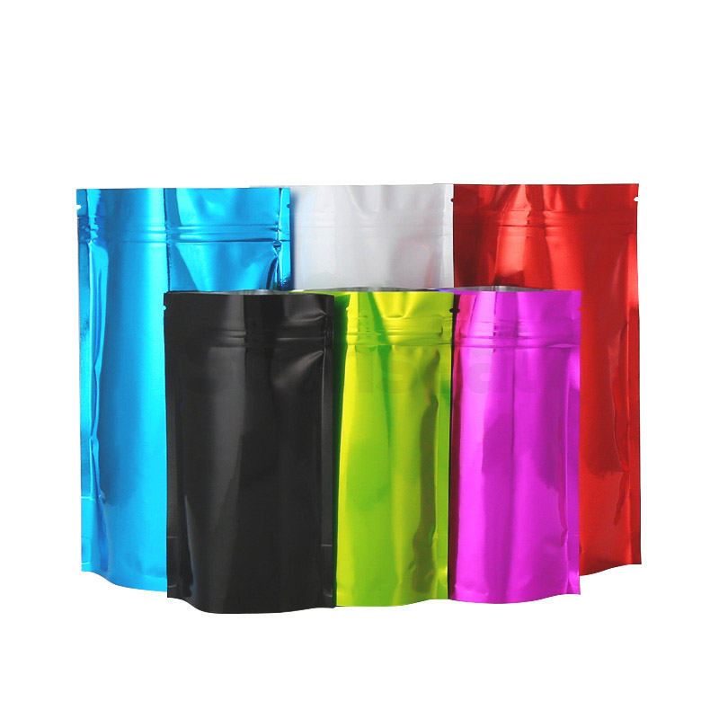 Glossy Aluminum Colorful Standing Bag