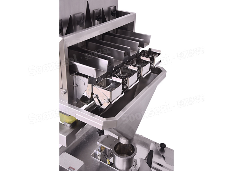 Semi-Automatic Mini Premade Pouch Packing Machine With 4 Head Weigher