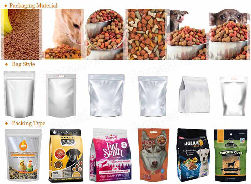 Automatic Dog Food Cat Food Zipper Pouch Doypack Packing Machine
