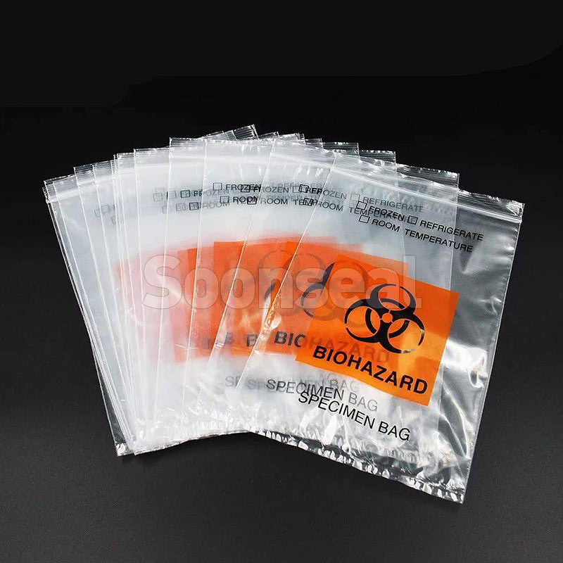 Biohazard Specimen Bags Zip Lock Biohazard Lab Bags