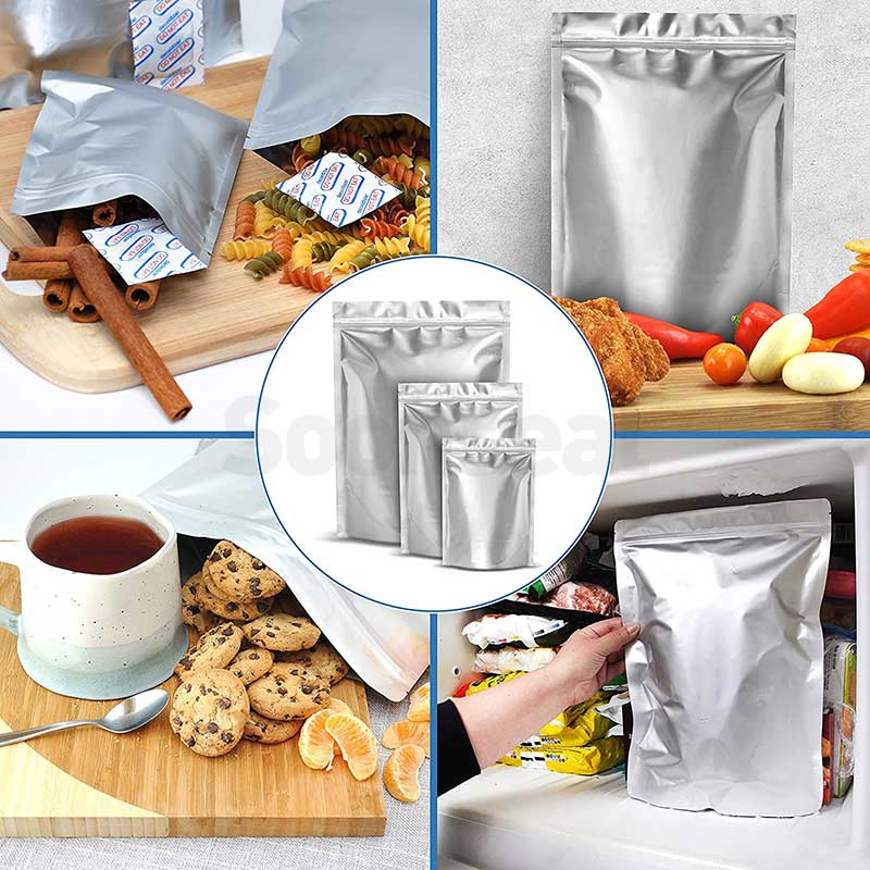 Vacuum Sealer Food Storage Mylar Bags With Oxygen Absorbers 