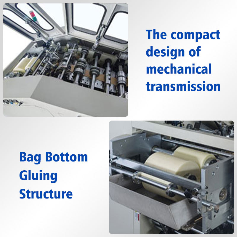 High Speed Automatic Kraft Paper Flat Bottom Bag Making Machine