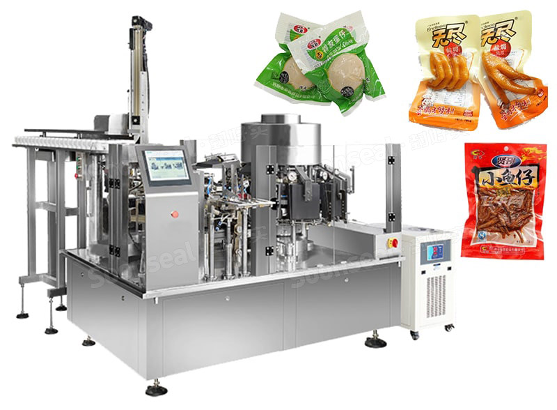 High Speed Automatic Vacuum Pouch Rotary Doypack Packing Machines