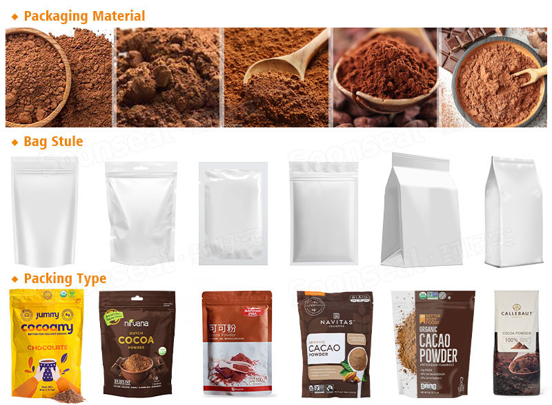 Automatic Rotary Pouch Packing Machine For Cocoa Powder