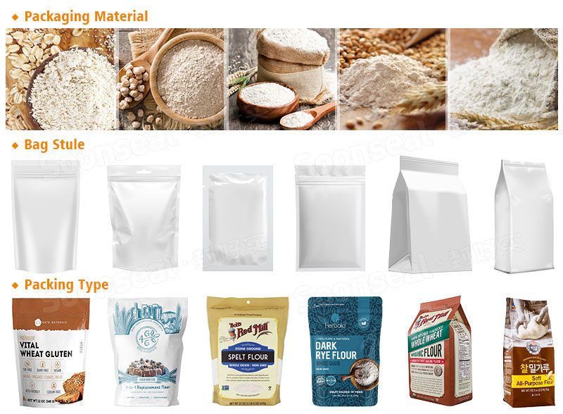 Commercial Flour Powder Premade Pouch Automatic Packing Machine