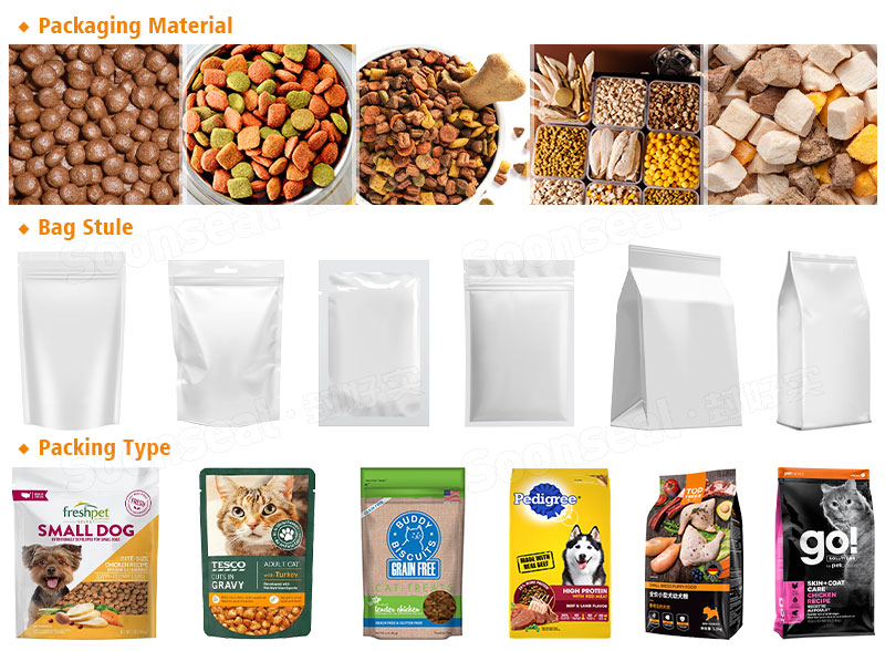 Multifunction Pet Food Premade Pouch Fill And Seal Machine