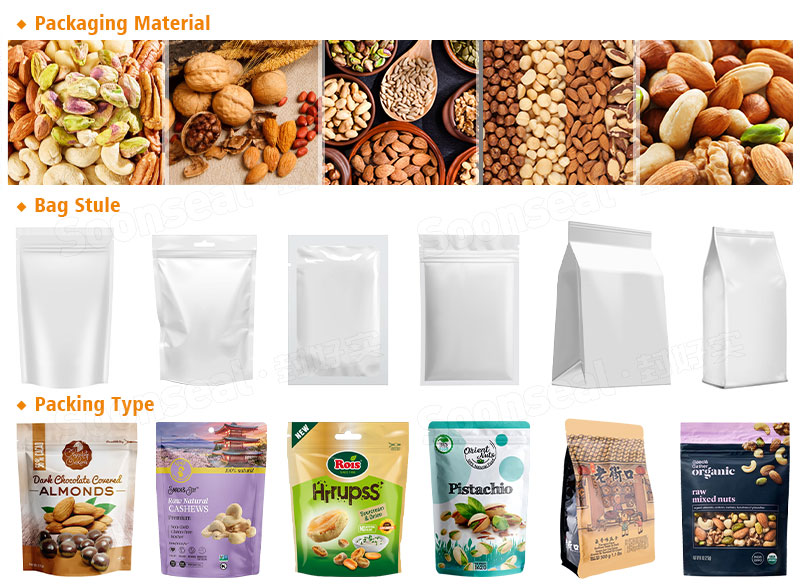 Fully Automatic Cashew Nut Packing Machine With Multi Weigher
