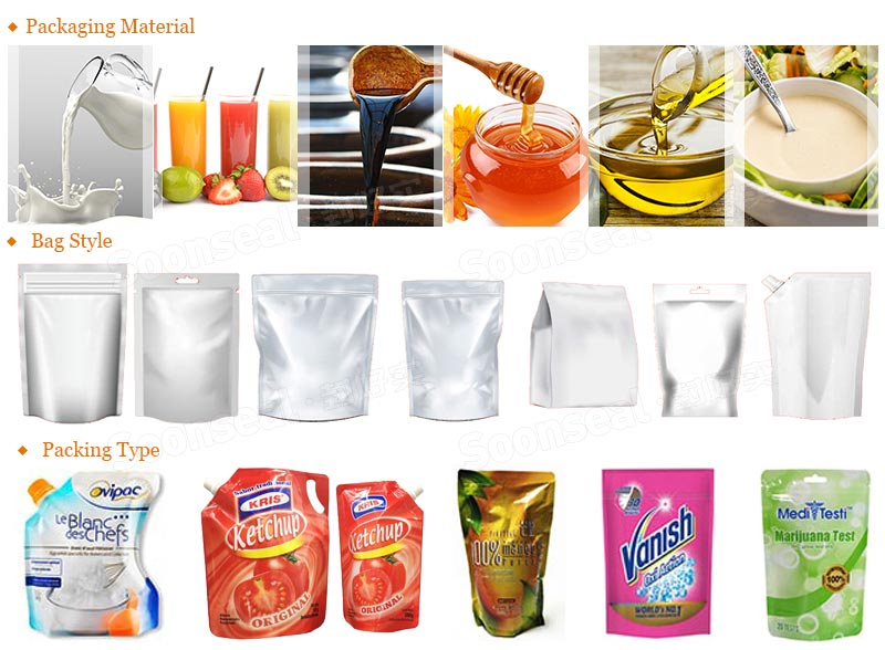 Automatic High Quality Liquid Stand Up Pouch Filling Machine