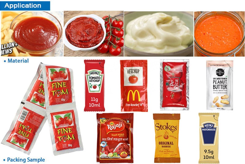 High Speed Multi Lane Mcdonald's Ketchup/ Tomato Sauce Sachet Packing Machine