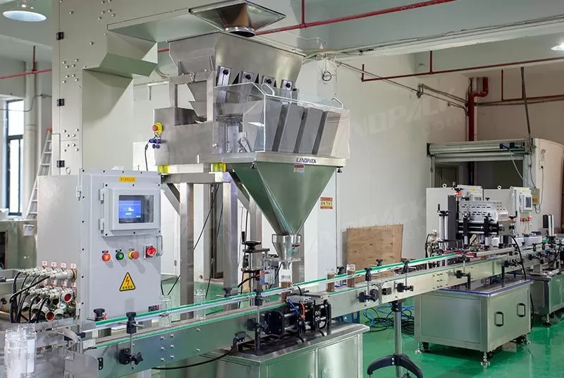 Automatic Candy Weighing Filling Capping and Labeling Line