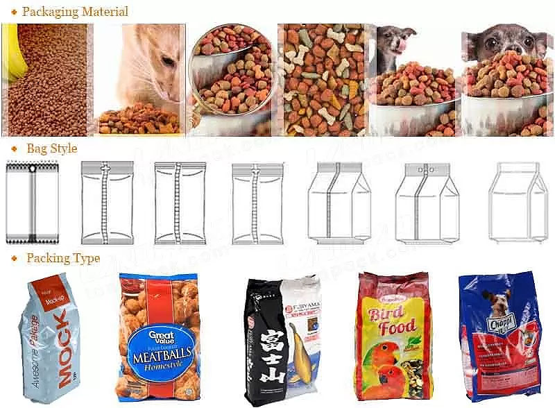 Automatic 5-15kg Pet Food Multihead Weigher Packing Machine