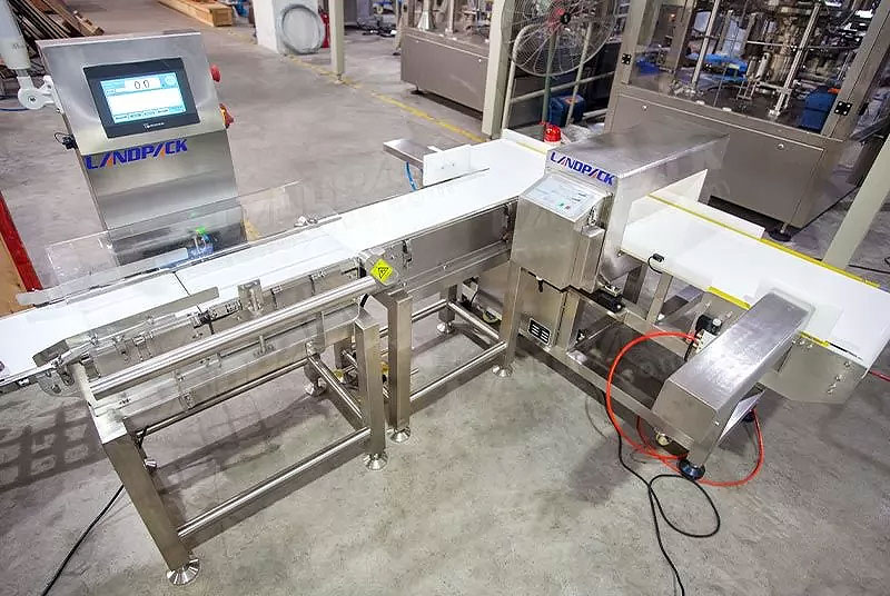 Automatic Cannabis Packaging Machine With Metal Detector And Weight Sorting Scale