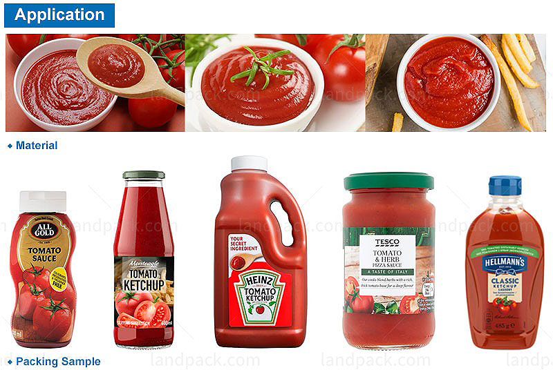 Tomato Ketchup Paste Filling Production Line Labeling and Sealing Machine