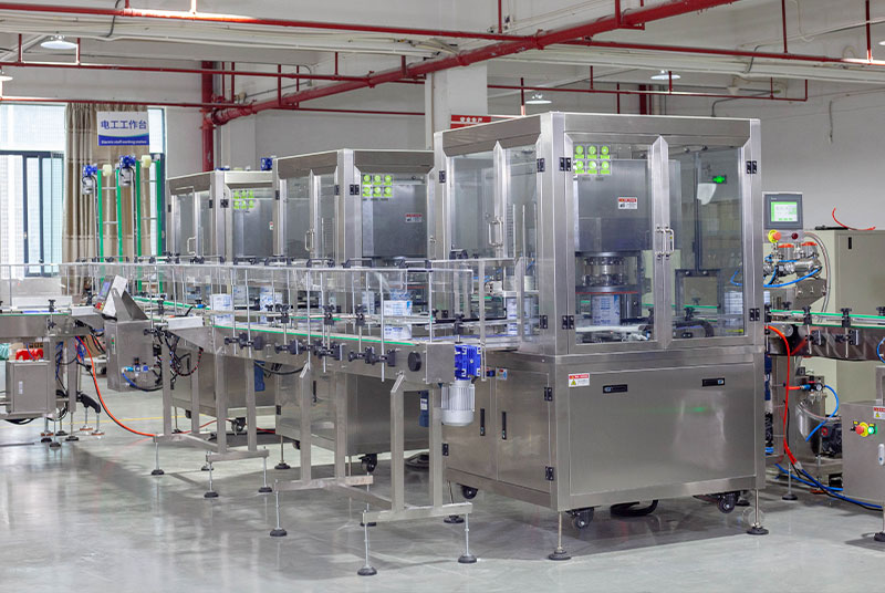 Automatic Powder Filling Line With UV sterilizer And Vacuum Nitrogen Sealing