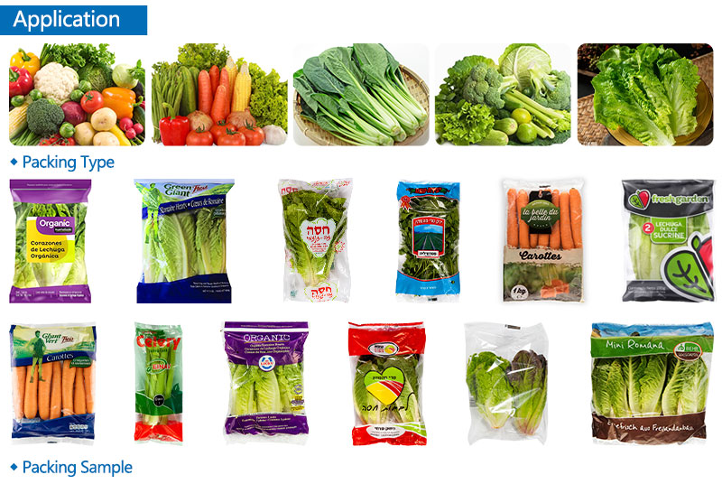 Automatic Horizontal Vegetable Lettuce Flow Pack Machine
