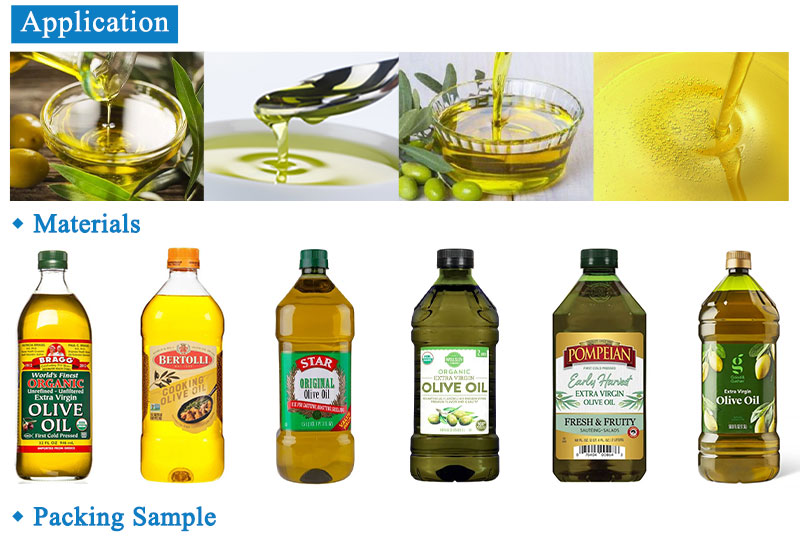 Full Automatic Olive Oil Bottle Filling Capping And Labeling Line