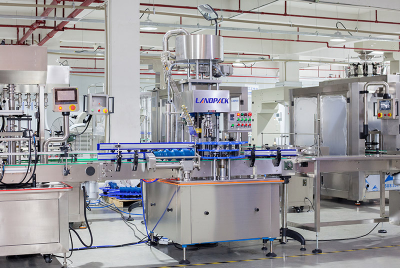 Automatic Bottle Labeling Filling And Capping Line For Juice/ Sauce/ Salad Dressing