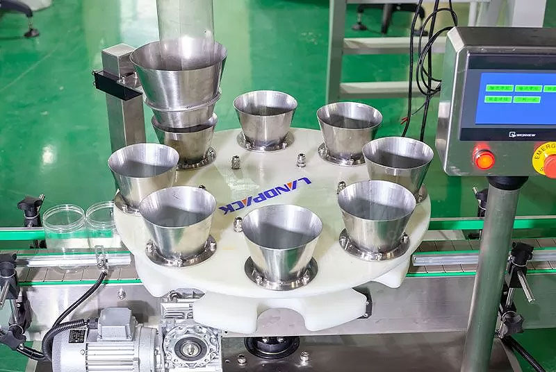 Multi Heads Weigher Granule Filling Capping Labeling Line