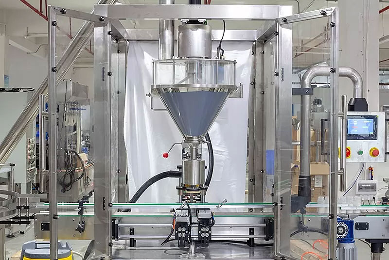 Automatic Bottles Dish Wash/ Milk/ Coffee/ Spices/ Chilli Powder Filling Packaging Line