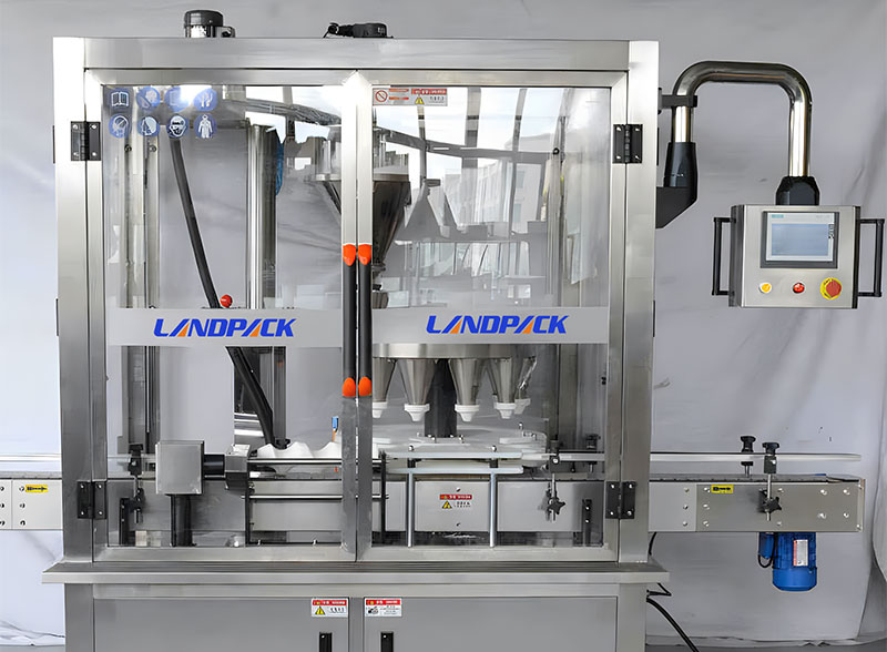 High Accuracy Automatic Spice Powder Little Bottle Rotary Filling Capping Machine