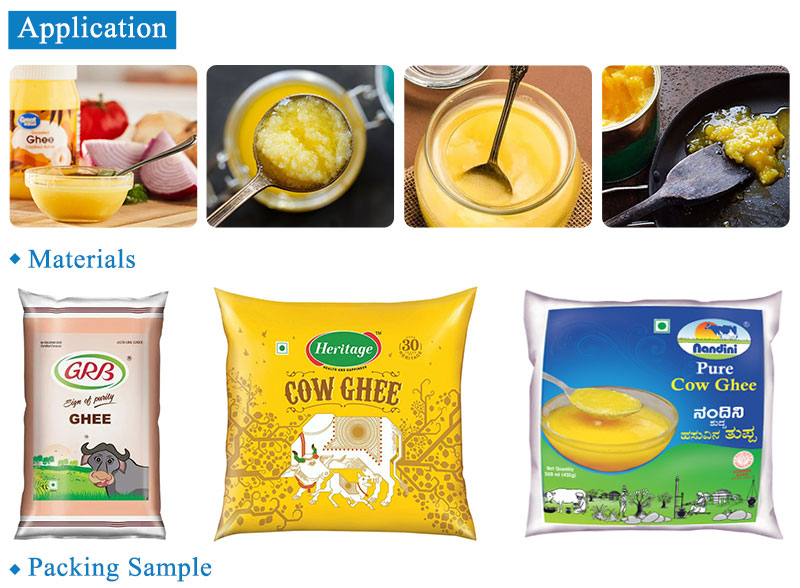 Automatic Ghee Sachet Vertical Form Filling Sealing Packing Machine