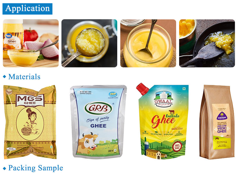 Automatic Rotary Ghee Premade Pouch Filling Sealing Machine